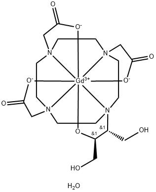 gadolínium, [10-[2-(hydroxy-kO)-3-hydroxy-1-(hydroxymetyl)propyl]-1,4,7,10-tetraazacyklododekán-1,4,7-triacetát(3-)-kN1,kN4, kN7,kN10,kO1,kO4,kO7]-,monohydrát,[SA-8-1425362'5'-(R*,S*)]- (9CI)