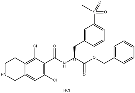 N-[(5,7-dichlór-1,2,3,4-tetrahydro-6-izochinolinyl)karbonyl]-3-(metylsulfonyl)-fenylmetylester, hydrochlorid L-fenylalanínu (1:1)