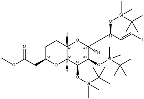 Metyl 2-((2R,4aS,6S,7R,8S,8aS)-7,8-bis((terc-butyldimetylsilyl)oxy)-6-((S,E)-1-((terc-butyldimetylsilyl)oxy )-3-jódalyl)oktahydropyrano[3,2-b]pyrán-2-yl)acetát