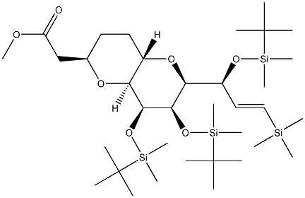 metyl 2-((2R,4aS,6S,7R,8S,8aS)-7,8-bis((terc-butyldimetylsilyl)oxy)-6-((S,E)-1-((terc-butyldimetylsilyl)oxy )-3-(trimetylsilyl)alyl)oktahydropyrano[3,2-b]pyrán-2-yl)acetát
