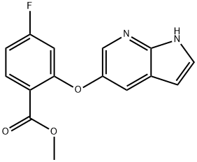 Metyl-4-fluór-2-{lH-pyrolo[2,3-b]pyridín-5-yloxy}benzoát