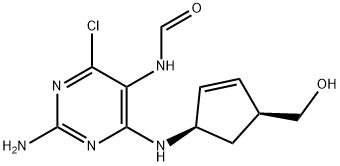 N-[2-Amino-4-chlór-6-[[(lR,4S)-4-(hydroxymetyl)-2-cyklopenten-l-yl]amino]-5-pyrimidinyl]formamid