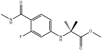 Metylester N-[3-fluór-4-[(metylamino)karbonyl]fenyl]-2-metylalanínu