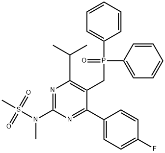N-[5-(difenylfosfinoylmetyl)-4-(4-fluórfenyl)-6-izopropylpyrimidín-2-yl]-N-metylmetánsulfónamid