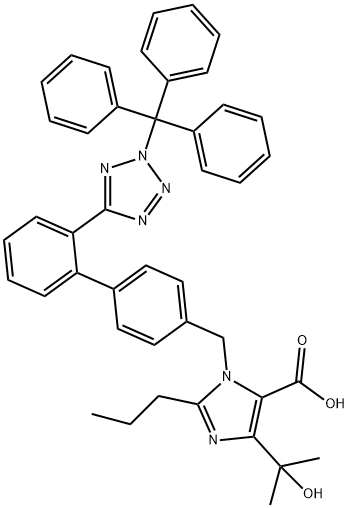 Kyselina N2-trityl-olmesartan