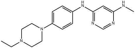 N4-(4-(4-etylpiperazín-1-yl)fenyl)-N6-metylpyrimidín-4,6-diamín