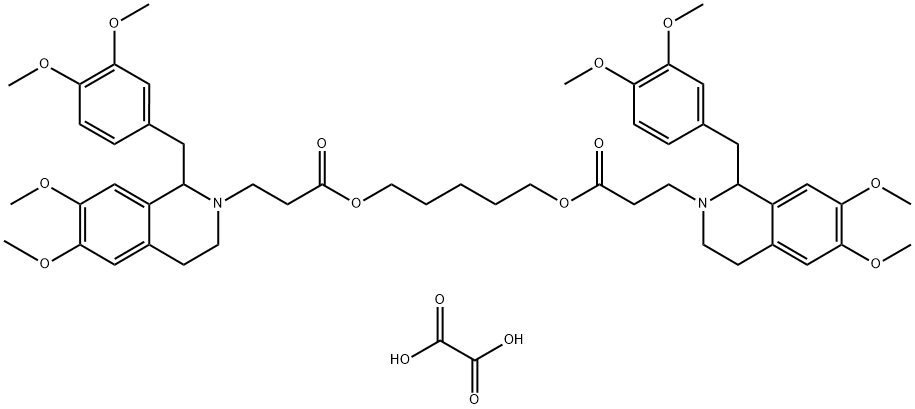 pentametylén bis[1-(3,4-dimetoxybenzyl)-3,4-dihydro-6,7-dimetoxy-1H-izochinolín-2-propionát], dioxalát