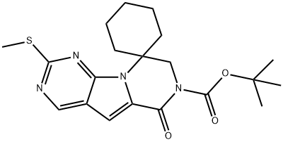 Spiro[cyklohexán-1,9'(6'H)-pyrazino[1',2':1,5]pyrolo[2,3-d]pyrimidín]-7'(8'H)-karboxylová kyselina, 2' -(metyltio)-6'-oxo-,1,1-dimetyletylester