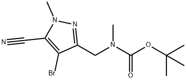 terc-butyl((4-bróm-5-kyano-1-metyl-1 H-pyrazol-3-yl)metyl)(metyl)karbamát