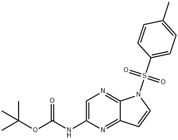 terc-butyl-5-tozyl-5H-pyrolo[2,3-b]pyrazín-2-ylkarbamát